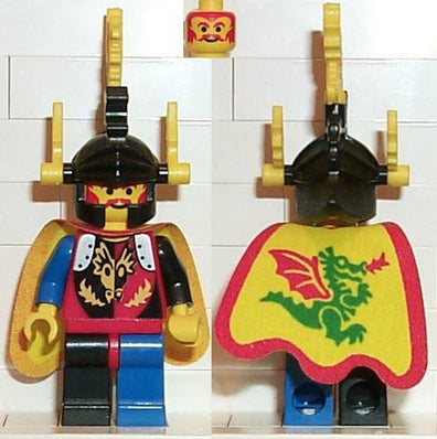 LEGO Minifigure-Dragon Knights - Dragon Master, Yellow Plumes, Dragon Cape-Castle / Dragon Knights-CAS001-Creative Brick Builders